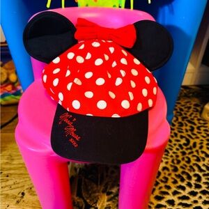 Disney Red and Black Minnie Mouse Hat